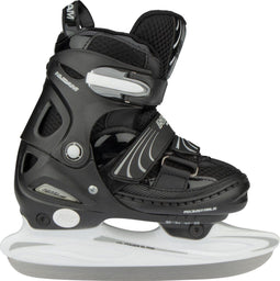 Nijdam Brave - IJshockeyschaatsen - Verstelbaar - Semi-Softboot - Zwart - Maat 30-33