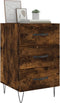 vidaXL - Nachtkastje - 40x40x66 - cm - bewerkt - hout - gerookt - eikenkleurig