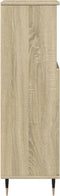 vidaXL - Badkamerkast - 30x30x100 - cm - bewerkt - hout - sonoma - eikenkleurig