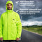 Infinity Goods Nikki - Regenpak - Waterdicht Ademend - Fluo Geel (2-delig)
