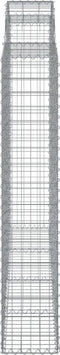 vidaXL - Schanskorven - 4 - st - gewelfd - 200x30x160/180 - cm - ijzer