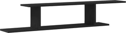 vidaXL - Wandplank - voor - TV - Zwart - Eiken - 125x18x23 - cm - Bewerkt - Hout