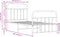 vidaXL - Bedframe - met - hoofd- - en - voeteneinde - metaal - zwart - 90x200 - cm