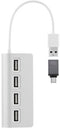T'nB HUBSLIM4 - USB Hub - 4x USB 2.0 type-A - Wit