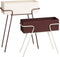 Mica Decorations Plantenbak op Poten - Set van 2 - Metaal - Donkerbruin/Beige - L54 x B23 x H70 cm (2 stuks)
