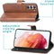 iMoshion Hoesje Geschikt voor Samsung Galaxy S21 FE Hoesje Met Pasjeshouder - iMoshion Luxe Bookcase - Bruin