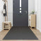 vidaXL - Deurmat - 115x300 - cm - gestreept - zwart - en - grijs