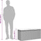 vidaXL - Tuinbank - met - kussen - 110x40x44 - cm - poly - rattan - zwart