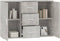 vidaXL - Dressoir - 91x29,5x65 - cm - bewerkt - hout - betongrijs