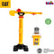 Klein Toys Cat bouwkraan - 42 cm hoog - incl. silo en grijper - geel zwart