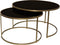 PTMD Salontafel Miyo Dark Glass Rond Set van 2