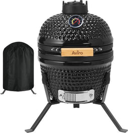 Aviro Kamado BBQ Egg - Houtskoolbarbecue - Ø 27 CM - Zwart