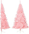 vidaXL - Kunstkerstboom - Halfrond - 240 cm - PVC - Roze