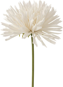 J-Line bloem Chrysant - kunststof - wit - large - 12 stuks