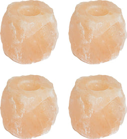 vidaXL - Zoutsteen - Teelichthouders - - - 4 - stuks, - 4 - kg, - Roze