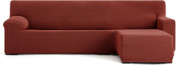 Hoes voor chaise longue met korte armleuning rechts Eysa JAZ Donkerrood 120 x 120 x 360 cm