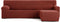 Hoes voor chaise longue met korte armleuning rechts Eysa JAZ Donkerrood 120 x 120 x 360 cm