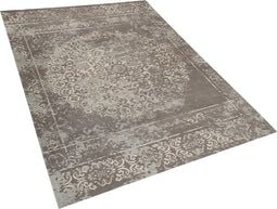BEYKOZ - Laagpolig vloerkleed - Bruin - 160 x 230 cm - Katoen