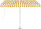 vidaXL - Luifel - vrijstaand - handmatig - uittrekbaar - 350x250 - cm - geel - en - wit