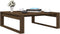 vidaXL - Salontafel - 100x100x35 - cm - bewerkt - hout - bruin - eikenkleur