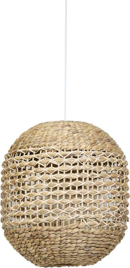 Light & Living Tripoli Hanglamp - Rotan Naturel/Wit - Ø42x47cm