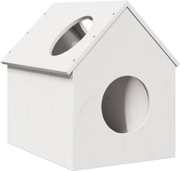 vidaXL - Kattenhuis - 41x50x50 - cm - massief - grenenhout - wit