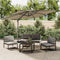 vidaXL - Zweefparasol - met - dubbel - dak - 300x300 - cm - taupe