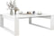 vidaXL - Salontafel - 100x100x35 - cm - bewerkt - hout - hoogglans - wit