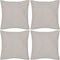 vidaXL - Kussenhoezen - katoen - 40 - x - 40 - cm - beige - 4 - stuks
