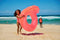 Sunnylife Pool FloatsLuxe Pool Ring Shell Neon Coral