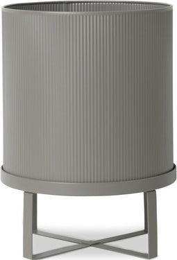 Ferm Living Bau Bloempot met houder/onderschaal Groot warmgrijs