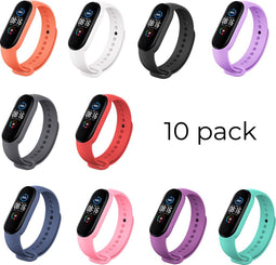 Xiaomi Mi Band 5 - Siliconen Sportbandjes - 10-pack Multicolour (10 stuks)