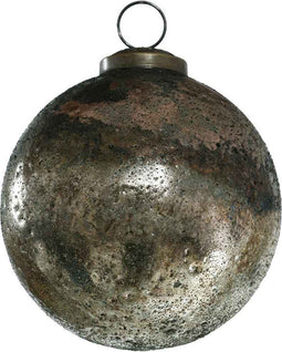 PTMD Eward Kerstbal - H11 x Ø10 cm - Glas - Zilver/koper