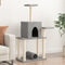vidaXL - Kattenmeubel - met - sisal - krabpalen - 122 - cm - lichtgrijs