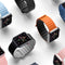 imoshion Siliconen magnetisch bandje - Geschikt voor Apple Watch 1, 2, 3, 4, 5, 6, 7, 8, 9, 10 (42 mm), SE - 38/40/41 mm - Oranje & Zwart - One Size