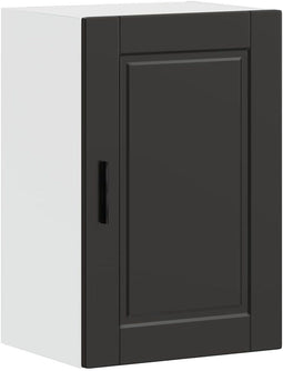 vidaXL - Keukenwandkast - Porto - bewerkt - hout - zwart