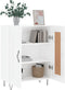 vidaXL - Dressoir - 69,5x34x90 - cm - bewerkt - hout - hoogglans - wit