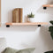 vidaXL - Wandschap - 60x20x4 - cm - onbehandeld - massief - eikenhout