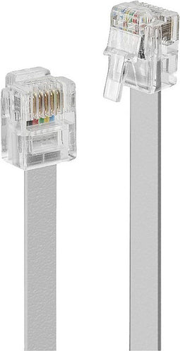 Lindy RJ-12 M/M - Aansluitkabel - 20 m - Grijs