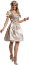 dressforfun Mini-Dirndl Burgau - Kostuum - Pailletten vetersluiting - Beige - XL