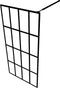 vidaXL - Inloopdouchewand - met - schap - 100x195 - cm - ESG-glas - aluminium - zwart