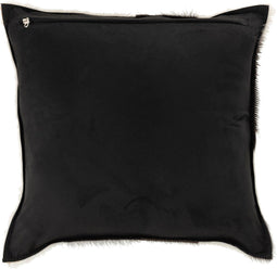 J-Line kussen Koe Vierkant - leer - zwart/wit