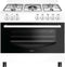 Wiggo WO-E905R - Gasfornuis - 5 Kookzones - 7 Ovenstanden - Wokbrander - Wit