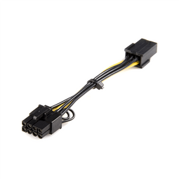 Startech.com 6-pins PCI Express - 8-pins PCI Express verloopkabel - 15,5 cm - Geel Zwart