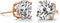 New Bling 921182093 - Zilveren oorstekers - zirkonia rond 8 mm - rosékleurig