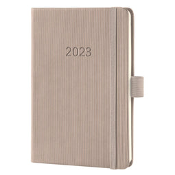 Sigel Conceptum - agenda 2023 - weekagenda - A6 - 4-talig - taupe - hardcover. SI-C2361