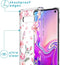 iMoshion Hoesje Geschikt voor Samsung Galaxy S10 Plus Hoesje Met Koord - iMoshion Design Hoesje met Koord - Roze / Transparant / Blossom Watercolor