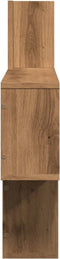 vidaXL - Wandschap - 100x15x70 - cm - bewerkt - hout - artisanaal - eikenkleurig