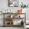 SoBuy FSB49-PZ - Consoletafel - 3 Opbergplanken - Hout/Metaal - 120x20x77 cm