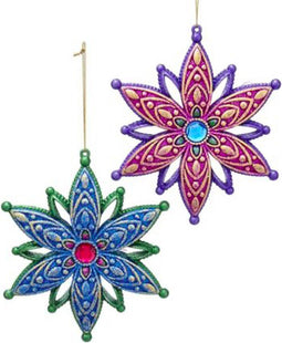 Ornament pvc pauwsneeuwvlok l14 cm